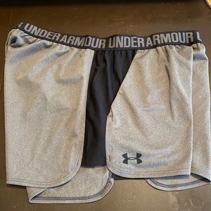 Gray under armour athleisure shorts